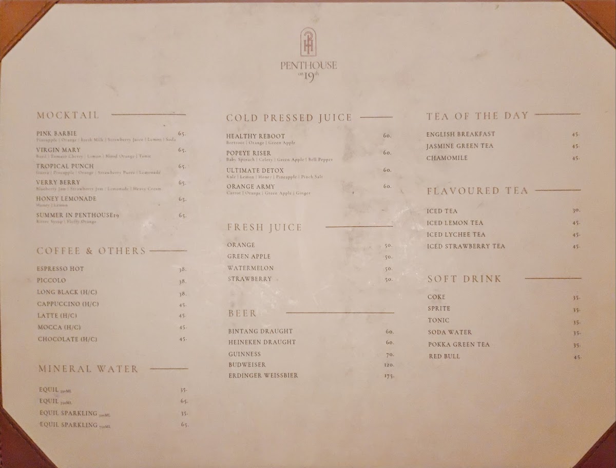 Penthouse on 19th Menu - Image 4